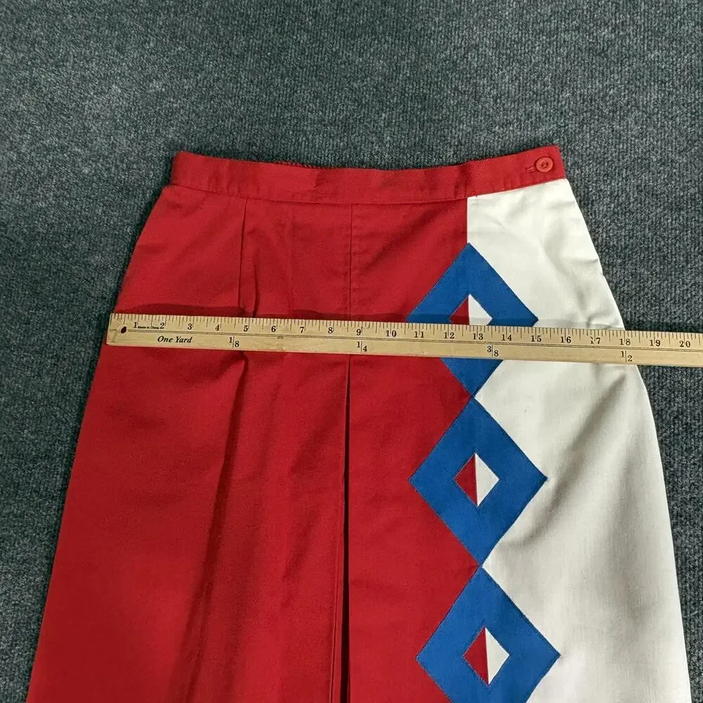 Vintage David Smith Shorts Womens 12 Multicolor Geometric Culotte Elastic Waist